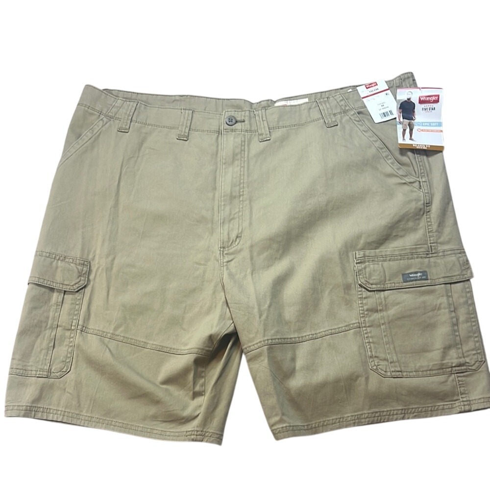 Wrangler Five Star Cargo Shorts Epic Soft Flex‎ Comfort Relaxed Fit 48